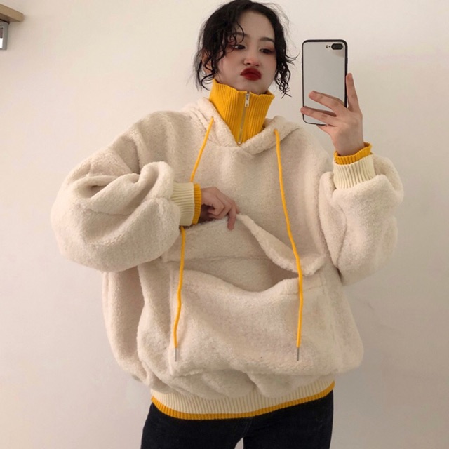 [Sẵn Tím] ÁO BÔNG CỔ CAO SIÊU CUTE | BigBuy360 - bigbuy360.vn