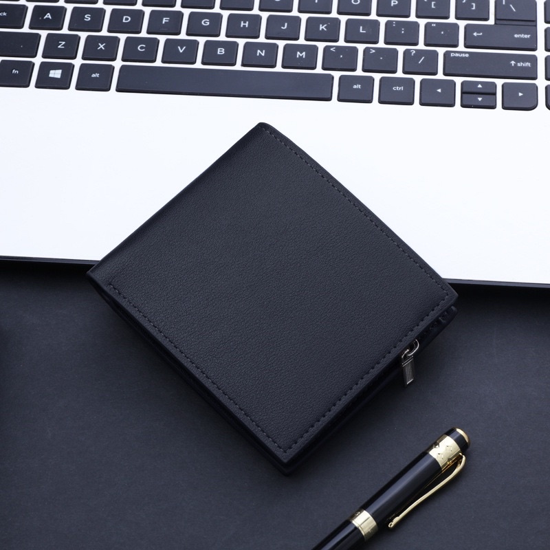 Bóp/ Ví nam gập ngang nhiều ngăn dày dặn dáng trơn, thời trang thiết kế đơn giản cho nam