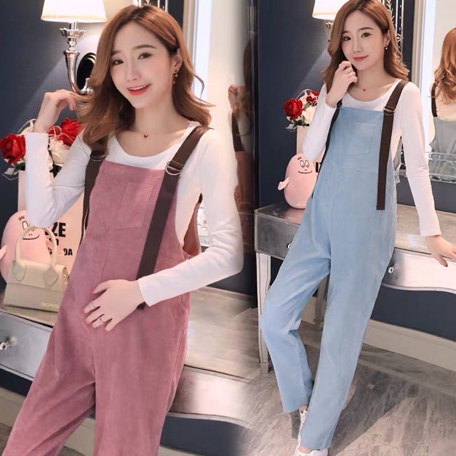Sét quần yếm bầu hàng quảng châu❤️sẵn yếm hồng sỉ M❤️