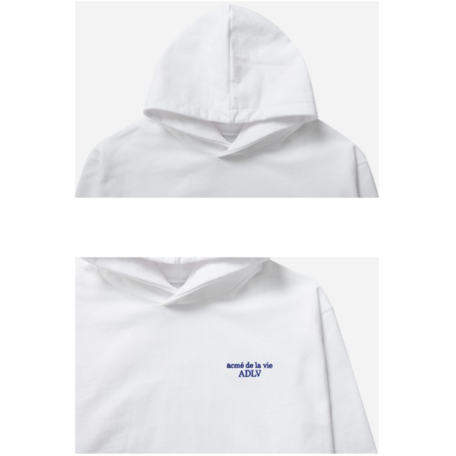 ÁO KHOÁC CÓ MŨ ADLV BASIC LOGO EMBROIDERY HOODIE WHITE