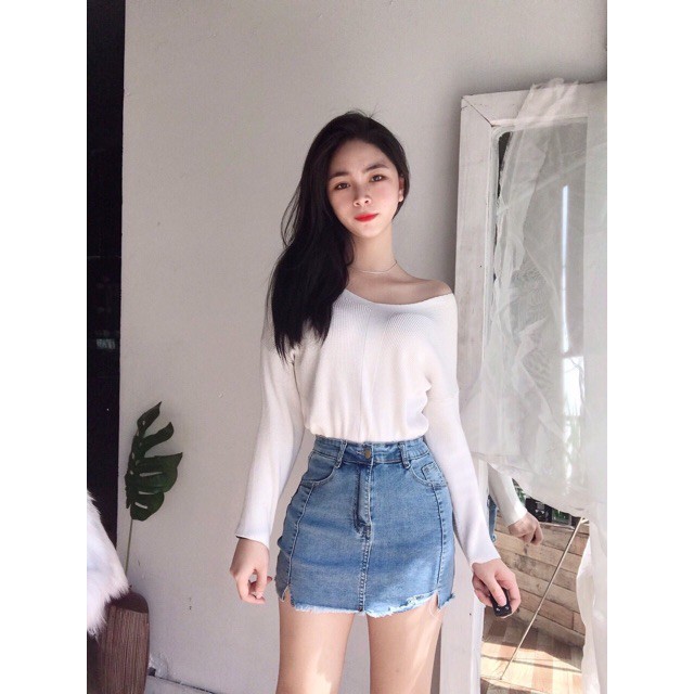 Chấn váy jean co giãn ( có quần trong) -Hàng nhập khẩu | BigBuy360 - bigbuy360.vn