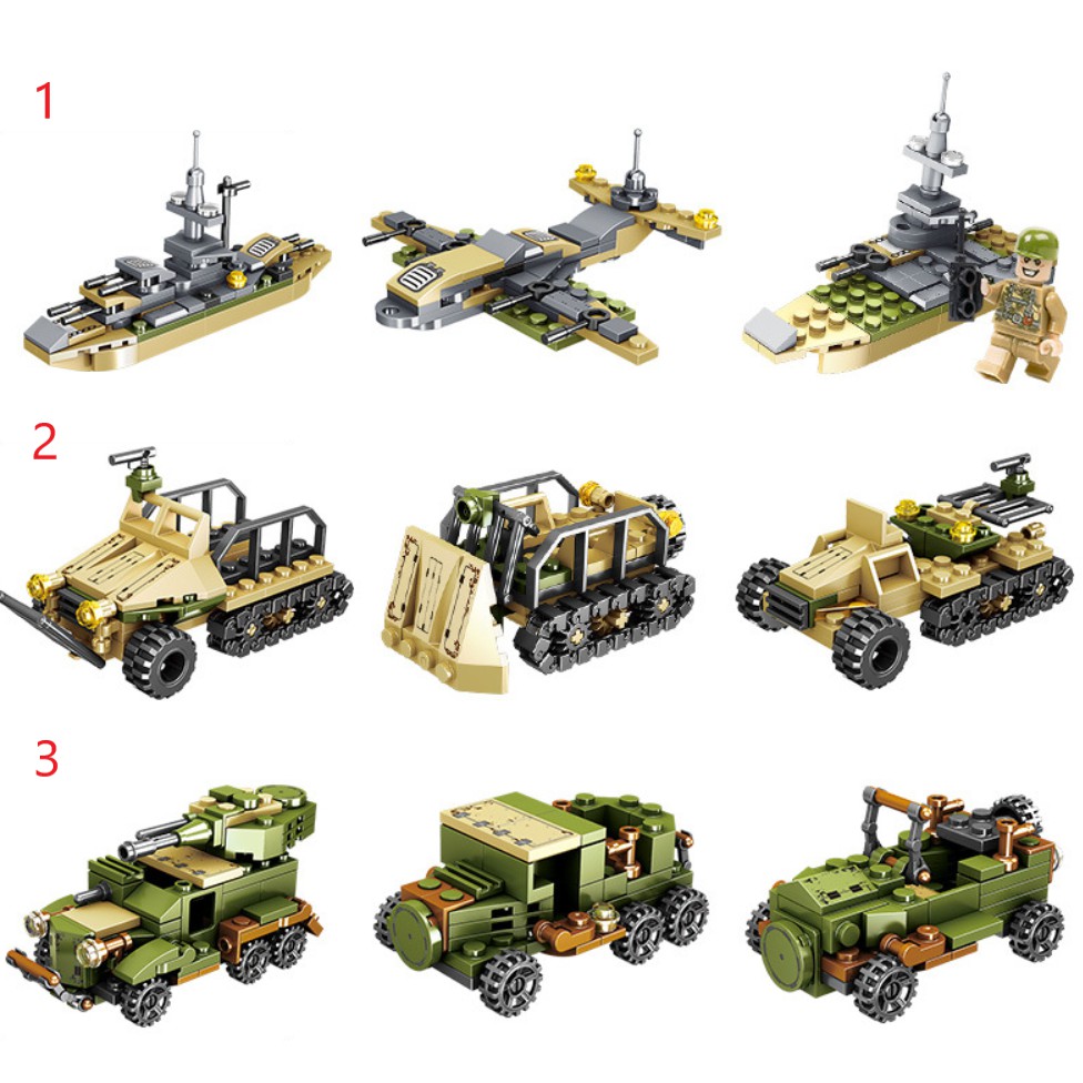 [1061 CHI TIẾT] Bộ Đồ Chơi Lắp Ráp Xếp Hình LEGO Xe Tăng, Xe Bọc Phép, Lắp Ráp Xe OTO, Robot, Máy Bay, Trực Thăng