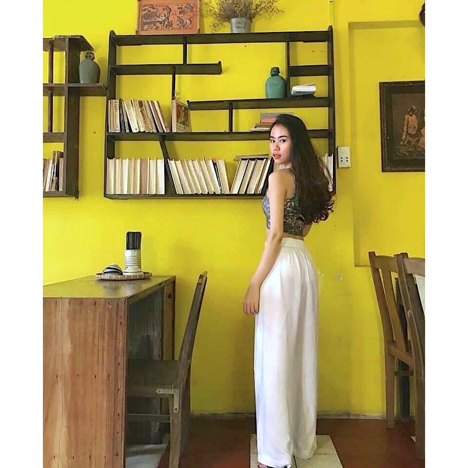 Quần suông ống rộng trắng phong cách | BigBuy360 - bigbuy360.vn