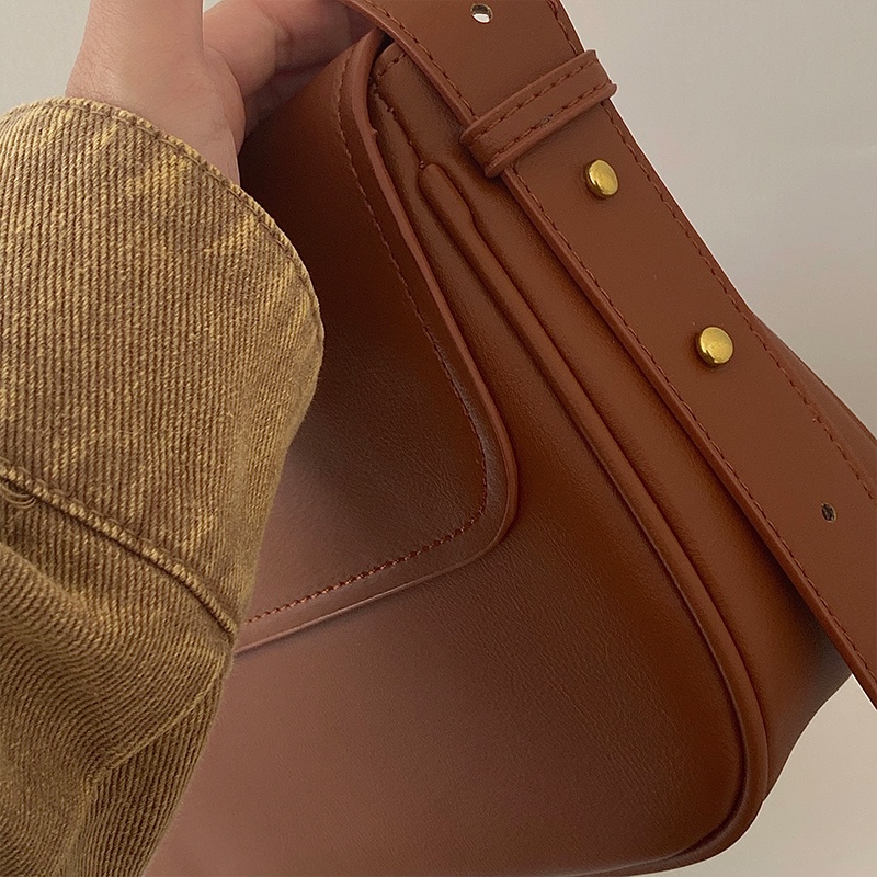 Túi xách đeo vai hình vuông cỡ lớn mềm mại thời trang thu đông 2021