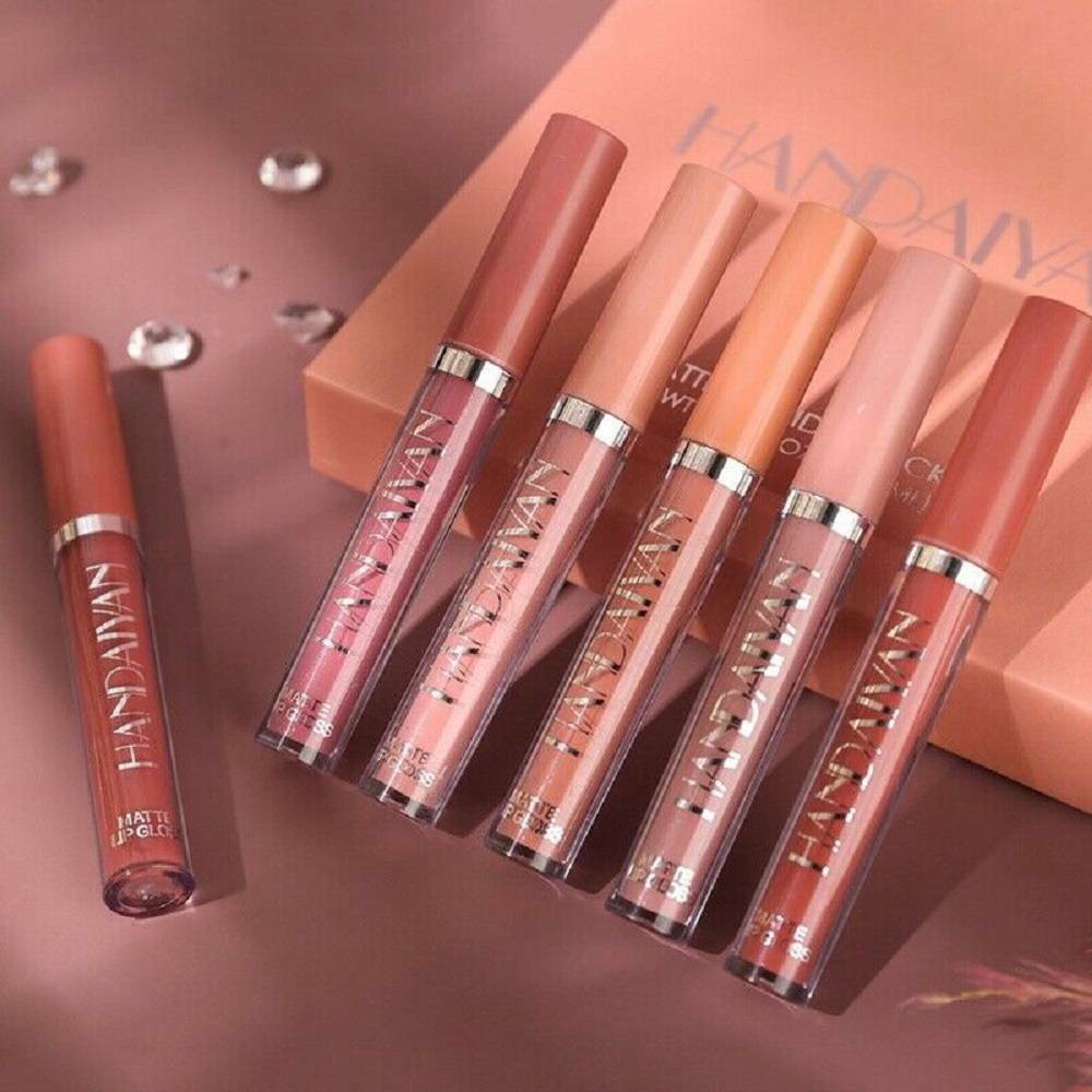 【Ready Stock】 SALE!!! - 6Pcs Long Lasting Lip Gloss Glazed Matte Beauty Liquid Lipstick Lip Makeup Set