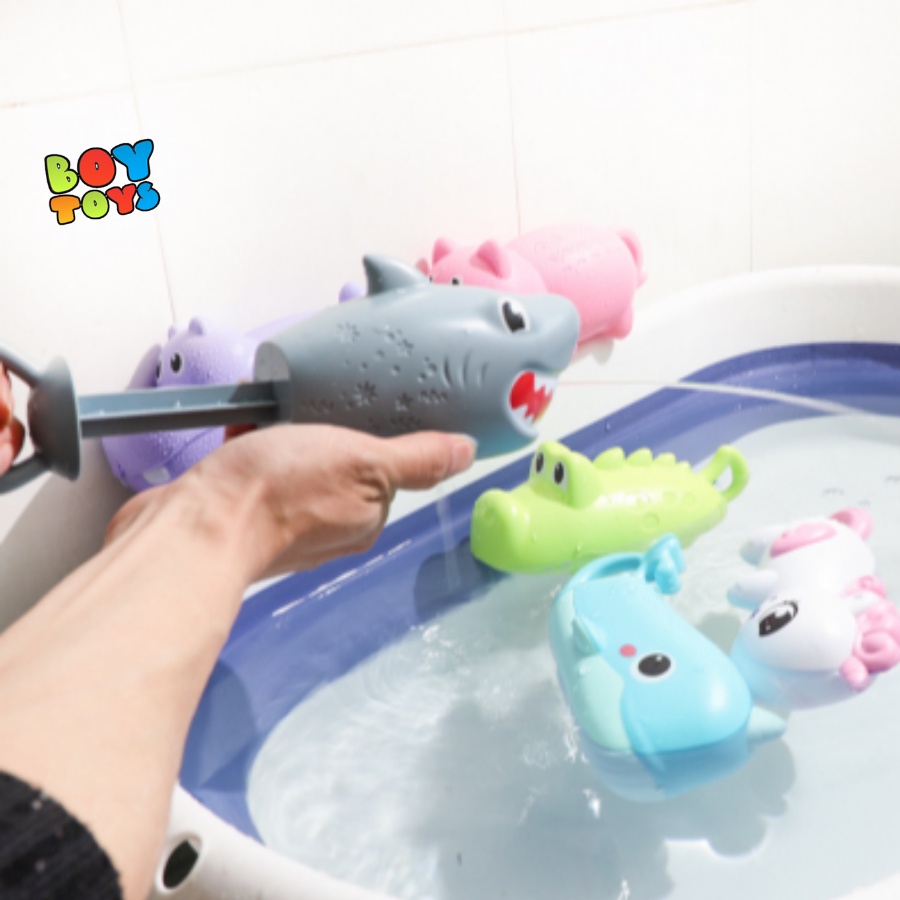 Đồ chơi súng phun nước cầm tay size lớn hình cá sấu, cá mập, nhiều hình ngộ nghĩnh cho bé thỏa sức vui chơi