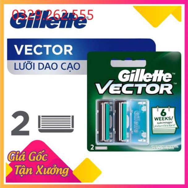 (Sale Khủng)  (Chính hãng)Bộ cán dao và lưỡi dao cạo râu Gillette Vector
