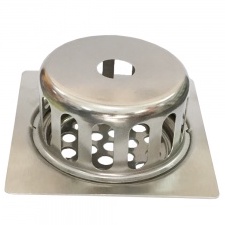 Phễu thoát sàn sân thượng có cầu chắn rác inox 304