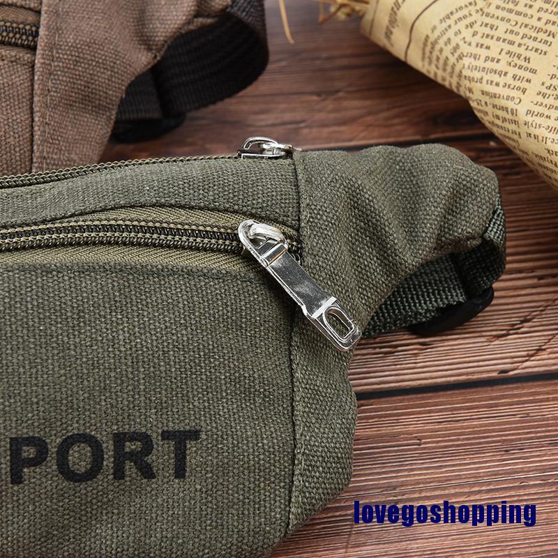 Túi Đeo Hông Vải Oxford Sức Chứa Lớn Có Khóa Kéo Dùng Khi Chạy Bộ Cắm Trại Đi Bộ Đường Dài