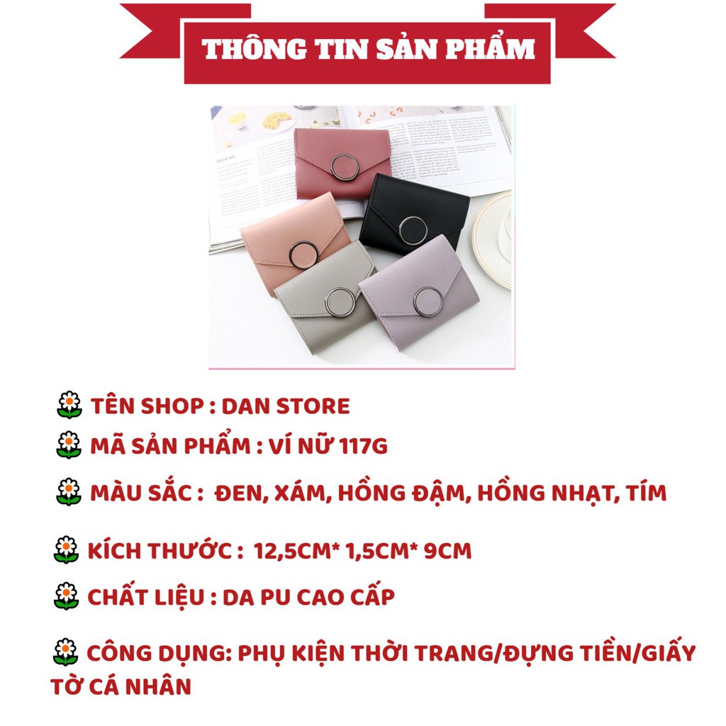 Ví Nữ FREESHIP Ví Nữ Cầm Tay mini dễ thương nhiều ngăn tiện lợi mã 117G