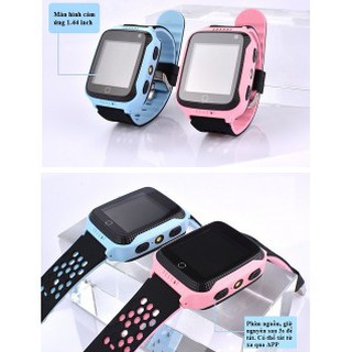Đồng hồ thông minh màu hồng định vị trẻ em GPS – Smart Watch Q528 Tracker GPS resg