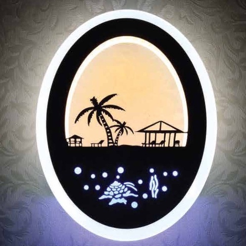 Vách Led Gắn Tường - Đèn Gắn Tường Phòng Ngủ Phong Cảnh NV 538- BẢO HÀNH 24 THÁNG