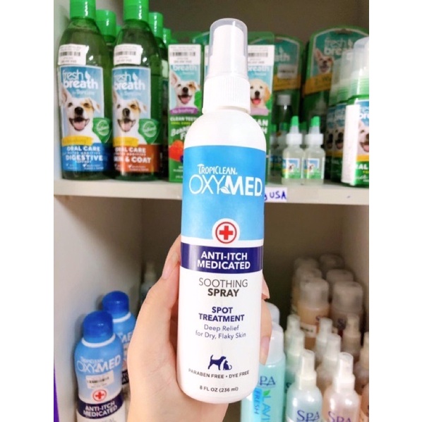 Xịt chống ngứa cho chó mèo - Oxymed Anti-Itch Soothinh Spray 236ml