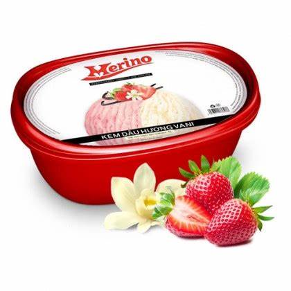 Kem Merino 900ml 4 Vị : Dâu, Đậu Xanh, Socola, Sầu Riêng Sữa Dừa: 75.000, 2 Hộp 145.000