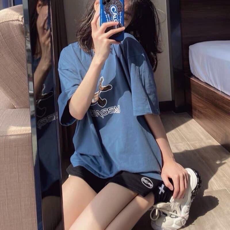 Set Bộ Quần Ao Gấu Nâu Teddy Màu Xanh Siêu Hot Trend Form Rộng Ulzzang - Unisex