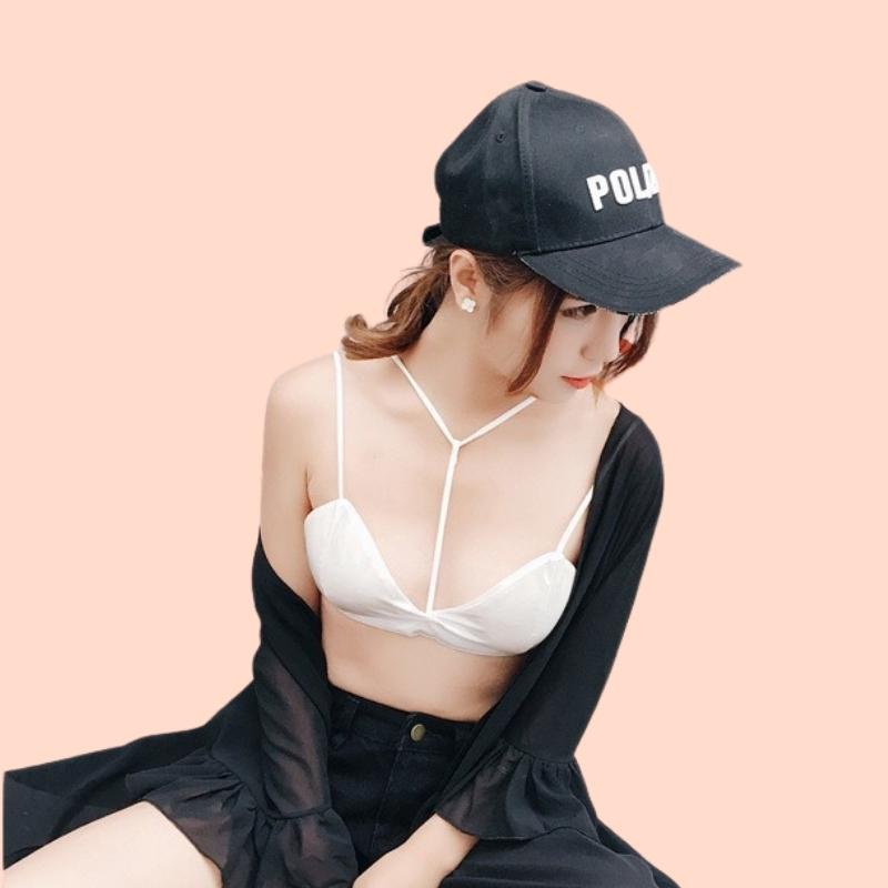 Áo Lót Nữ 2 Dây Satin Nâng Ngực, Áo Lá Học Sinh Phi Bóng [Mút Ngực Có Thể Tháo Rời] - 9609