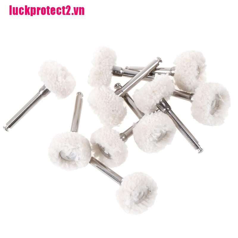 H&L 10Pcs/Set Dental Polishing Wheel Wool Cotton Polishing Pad Brushes Rotary Tools