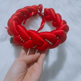 Mấn cô dâu tết 3 sợi kết hạt vàng