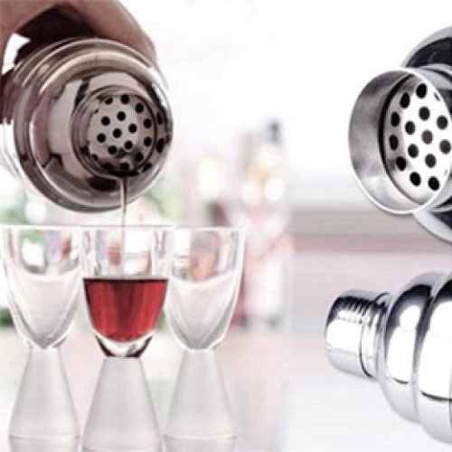 Bình lắc pha chế inox cocktail shaker dụng cụ pha trà sữa, shochu, quầy bar