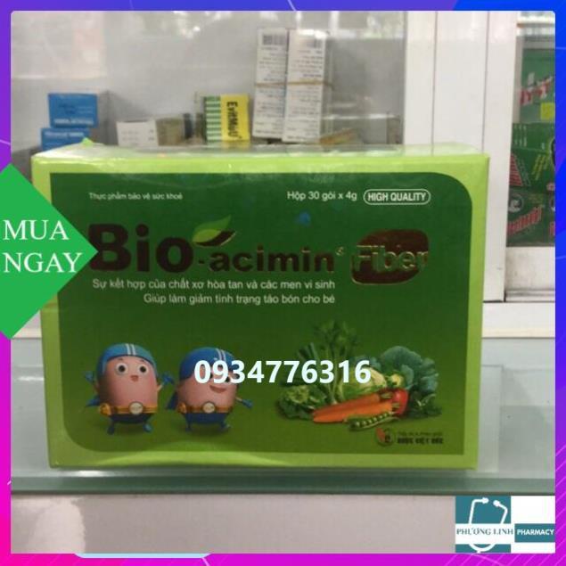 Bio-acimin Fiber rau củ bổ sung chất xơ làm giảm tình trạng táo bón ở trẻ .... (hộp 30 gói)