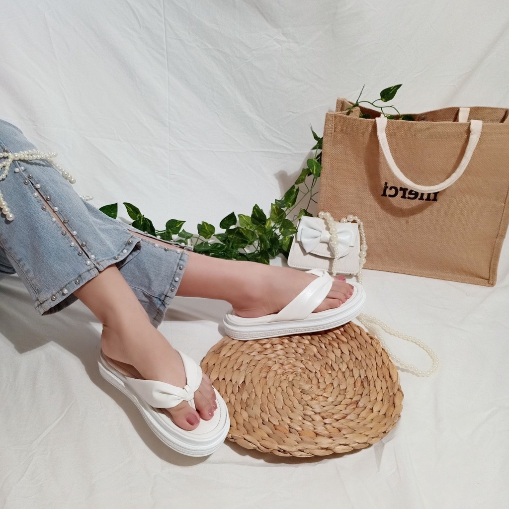 Dép bánh mì nữ đế dày quai kẹp xỏ ngón chất siêu mềm,hình shop tự chụp thật