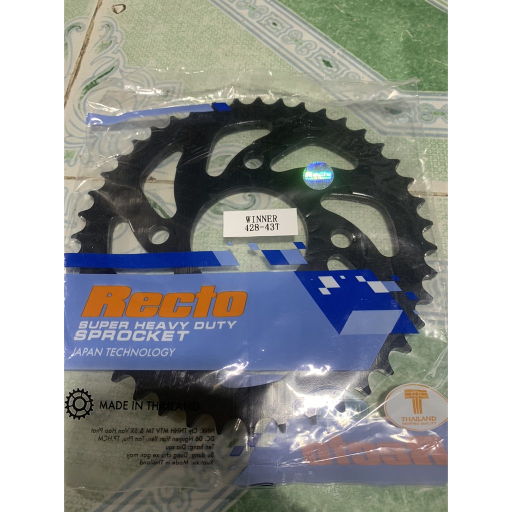 Dĩa 43T xe winner hiệu recto