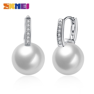 Khuyên Tai Kiểu Móc Skmei Kzce104c Kzce104e Đính Hạt Ngọc Trai Nhân Tạo Dát Đá Zircon Màu Vàng Rượu Vang Cho Nữ