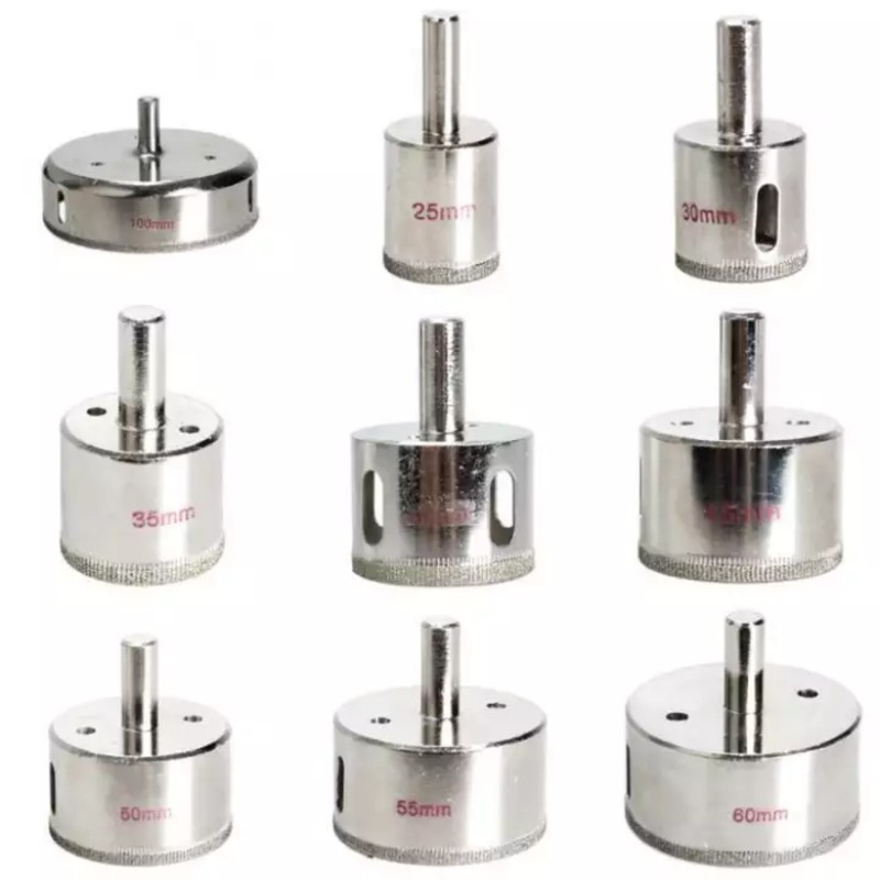 Combo 20 mũi khoan kính phi 6 - 60mm