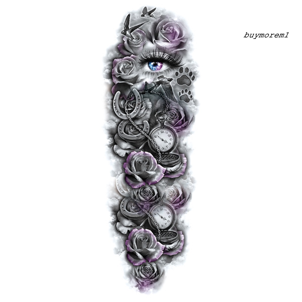 Hình xăm dán tạm thời toàn bộ cánh tay chống thấm nước sành điệu