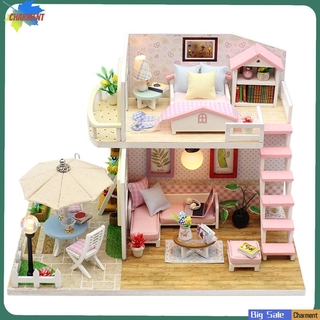 DIY HOUSE Đồ Chơi Ngôi Nhà Búp Bê Tự Làm Bằng Gỗ