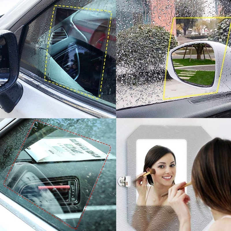Set 4 miếng dán cửa kính và gương chiếu hậu xe ô tô chống thấm nước chống sương mù tiện dụng