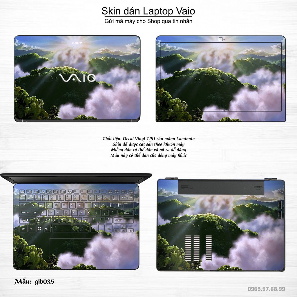 Skin dán Laptop Sony Vaio in hình Ghibli movies (inbox mã máy cho Shop)
