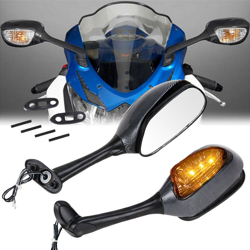 2 Kính Chiếu Hậu Có Đèn Led Cho Xe Máy Suzuki Gsxr600 / 750 Gsxr 1000 G5