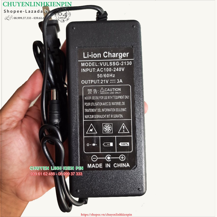 ▽Sạc adapter 5S 21V 3A có quạt tản nhiệt và đèn báo đầy ( BL64_277 )