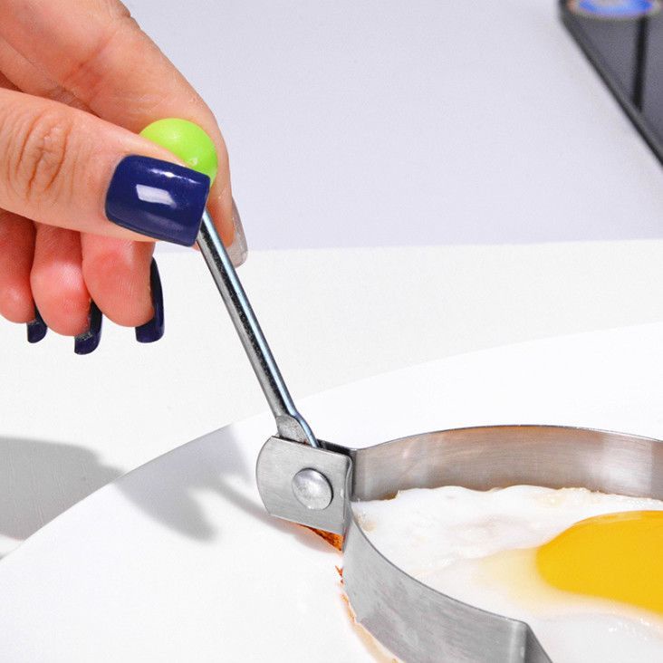 Khuôn Làm Trứng Chiên Bằng Thép Không Gỉ Dày Không Dính diy