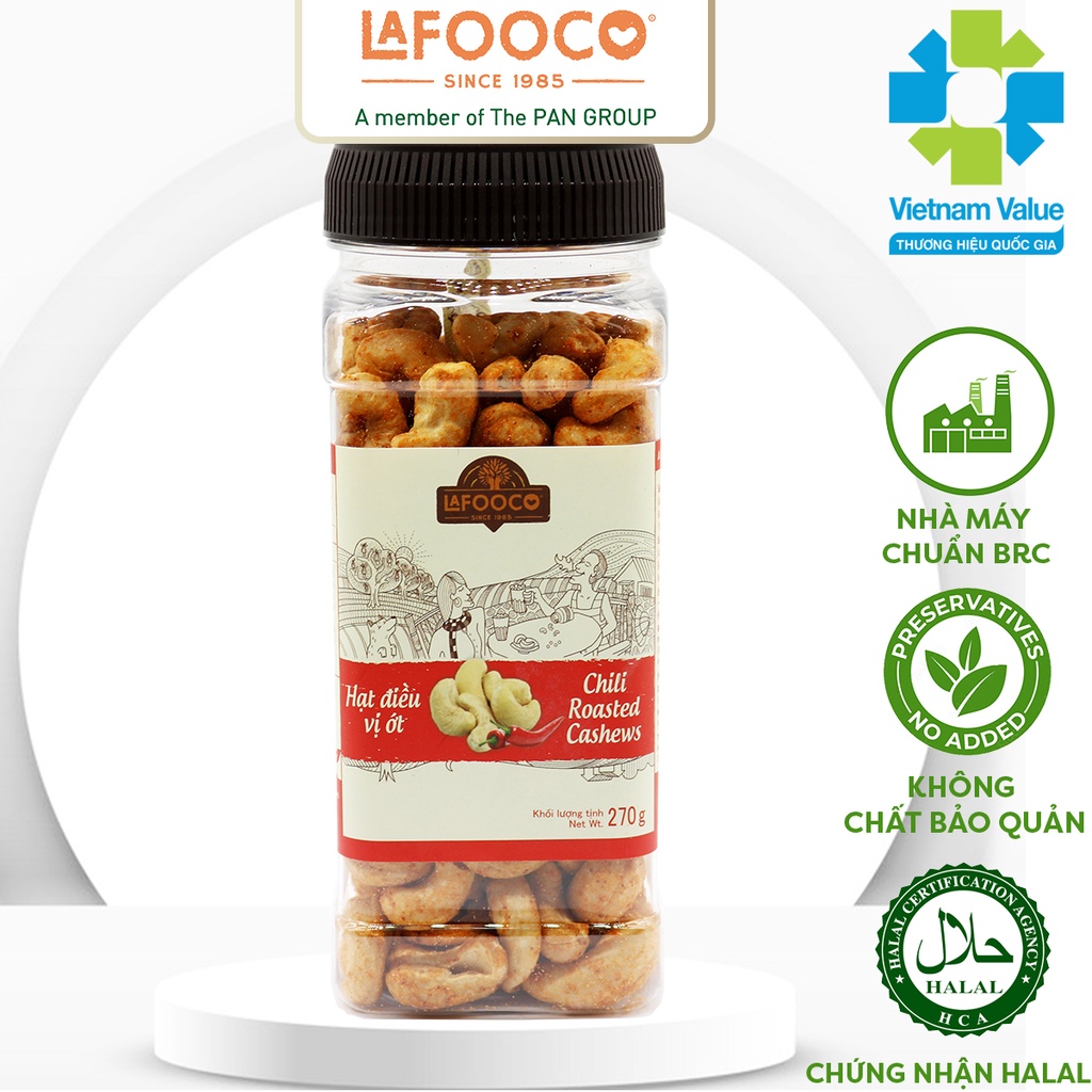 Hạt Điều Vị Ớt 270g LAFOOCO Chili Roasted Cashew Nuts