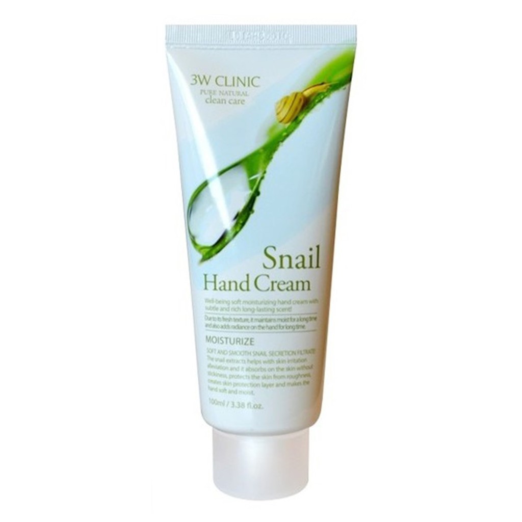 Kem Dưỡng Da Tay Ốc Sên 3W Clinic Snail Hand Cream 100ml