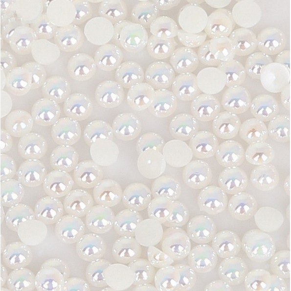 Hạt ngọc trai giả 3mm-14mm màu ngà dùng để trang trí móng nghệ thuật/ tiệc cưới/ đồ thủ công