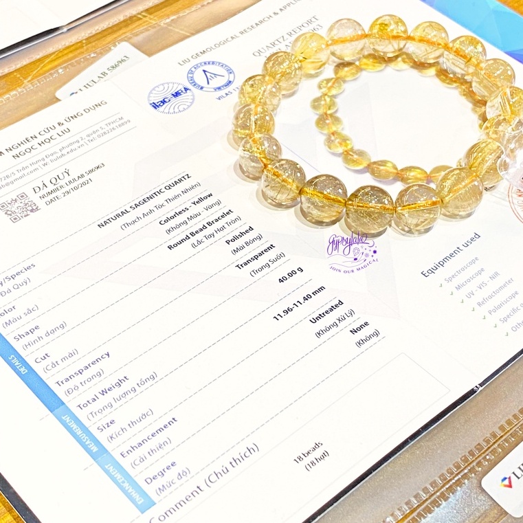 Nhẫn Hồ Ly Đá Thạch Anh Tóc Vàng Thiên Nhiên Phong Thuỷ   SP003826 Gypsy.lala