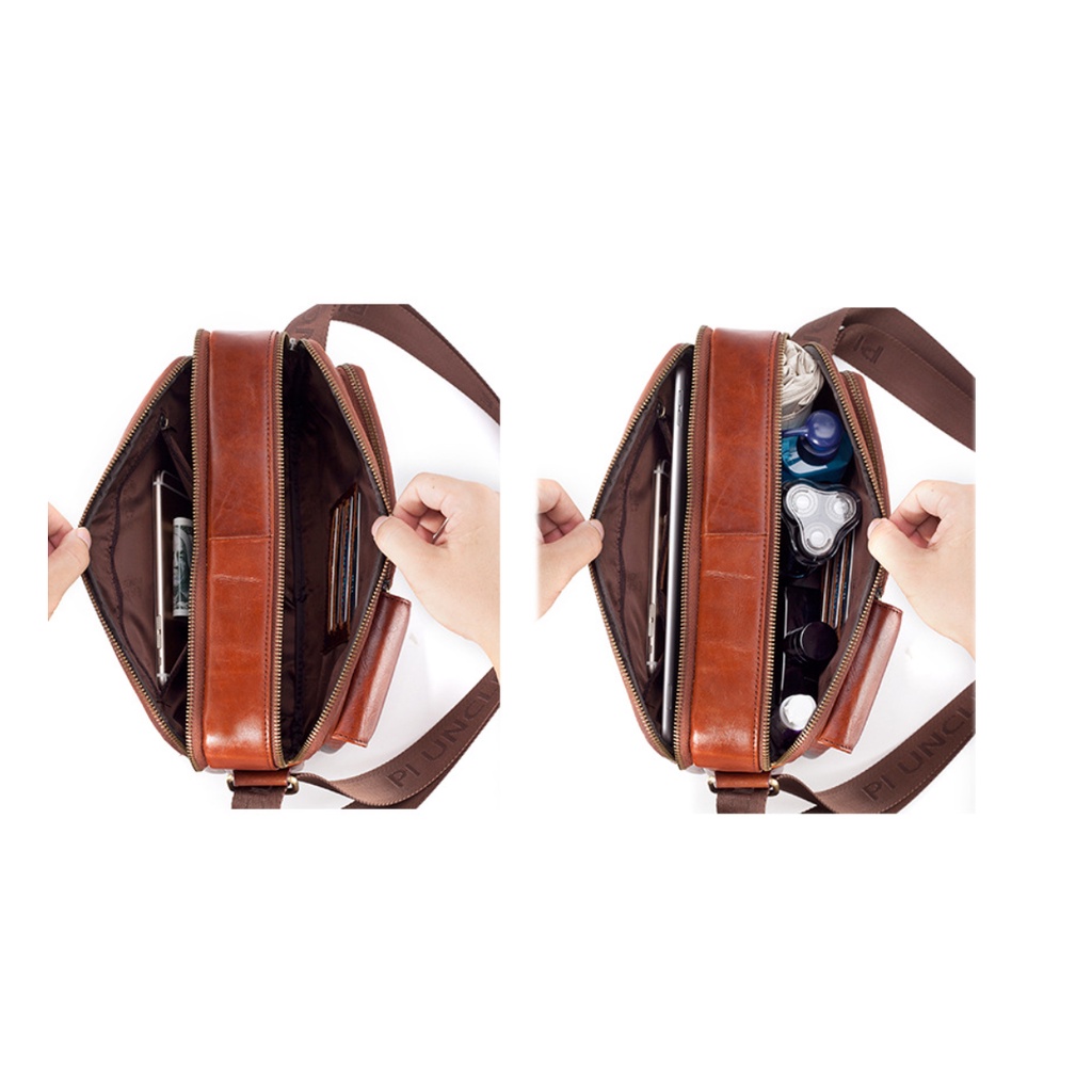 Túi đeo chéo đeo vai nam 100% da bò thật cao cấp phong cách châu âu