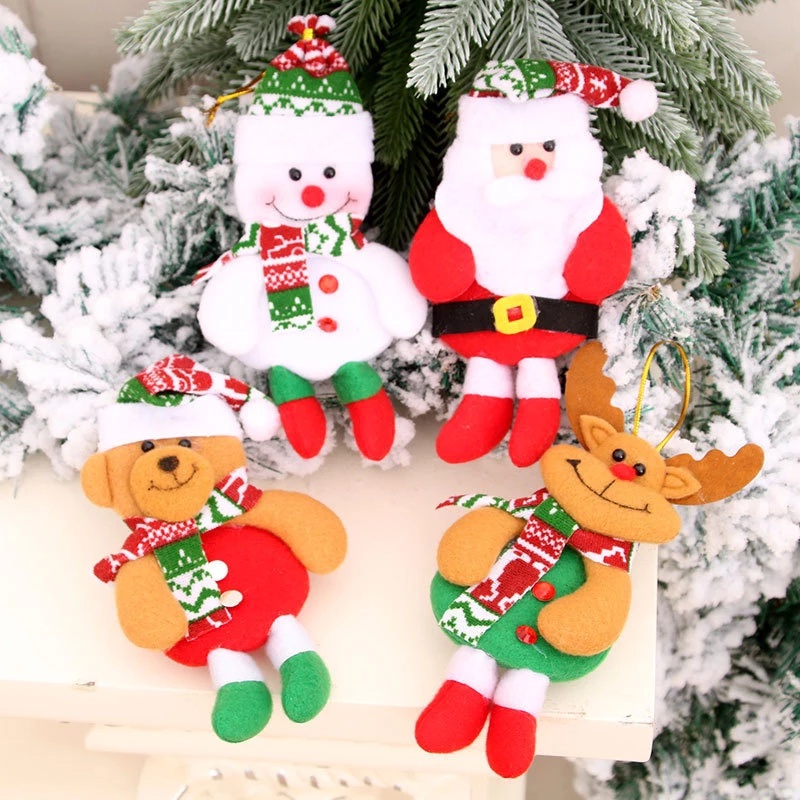 Búp Bê Hình Ông Già Noel / Người Tuyết Dễ Thương Dùng Trang Trí Cây Thông Giáng Sinh DIY
