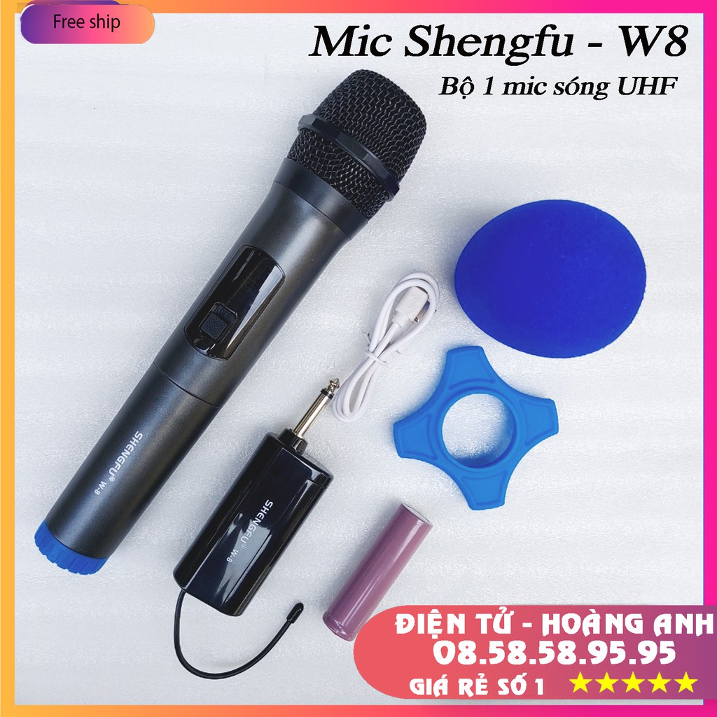 [Mã ELHACE giảm 4% đơn 300K] Mic karaoke đa năng Shengfu - W10 (2 mic) W8 (1 mic) M3-M4
