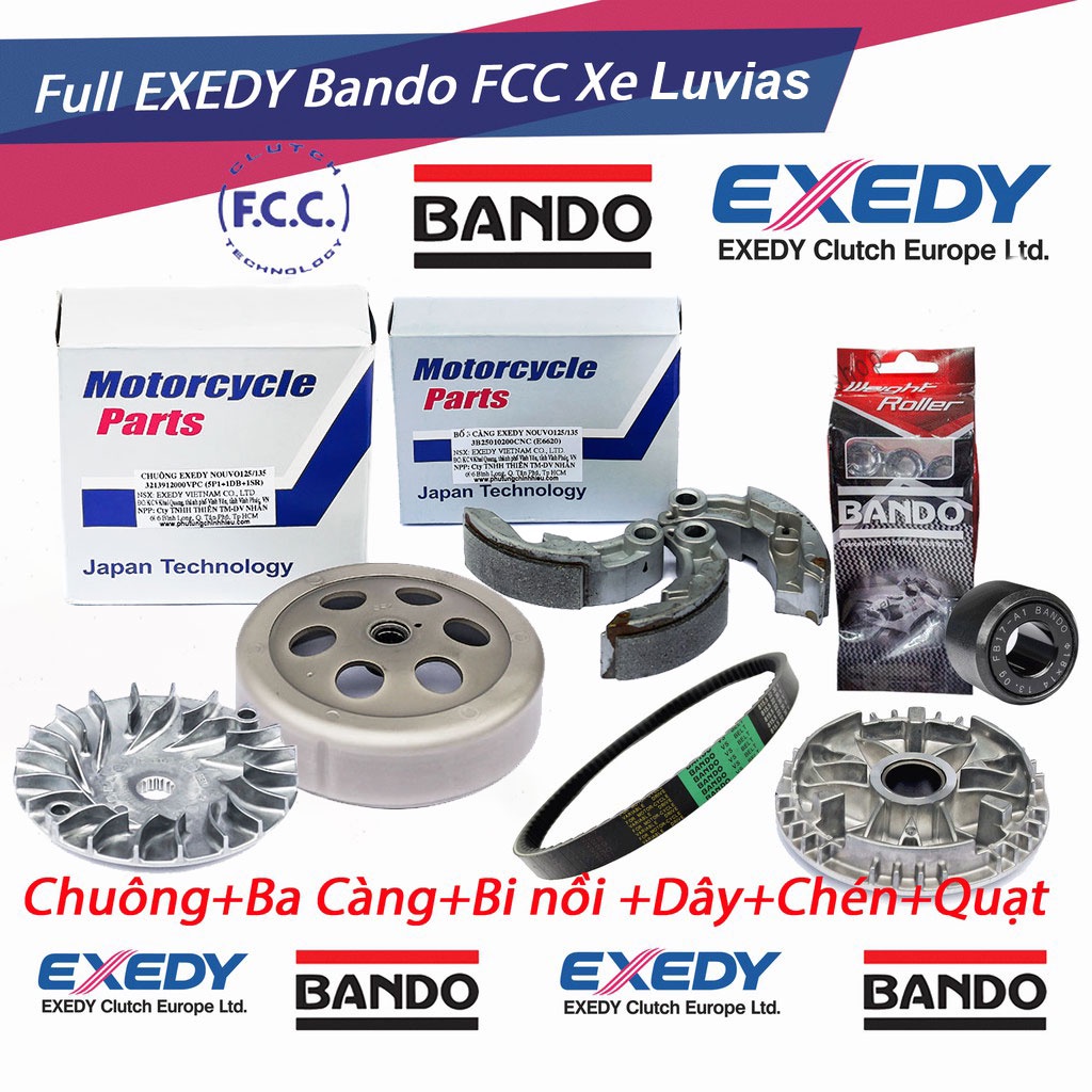 Full Bộ Nồi Trước Và Sau Yamaha Luvias