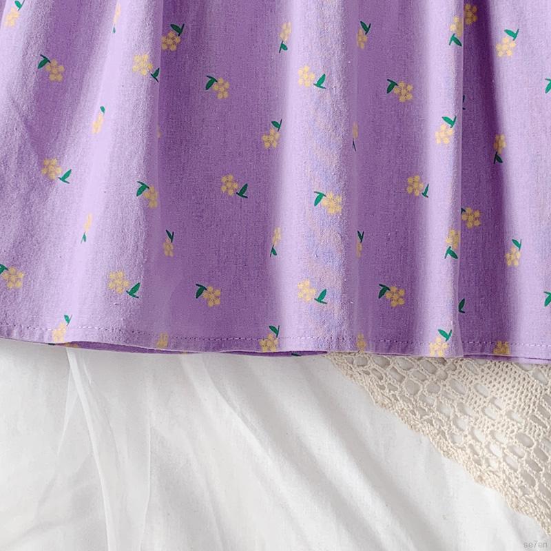 Đầm In Hoa Cổ Búp Bê Xinh Xắn Dành Cho Bé Gái 2-11 Tuổi