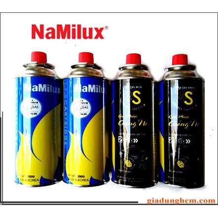 Combo 4 lon gas Namilux 250g/lon
