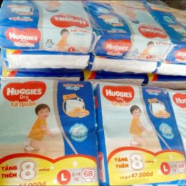 Bỉm quần Huggies size L68 / XL62 / XXL56