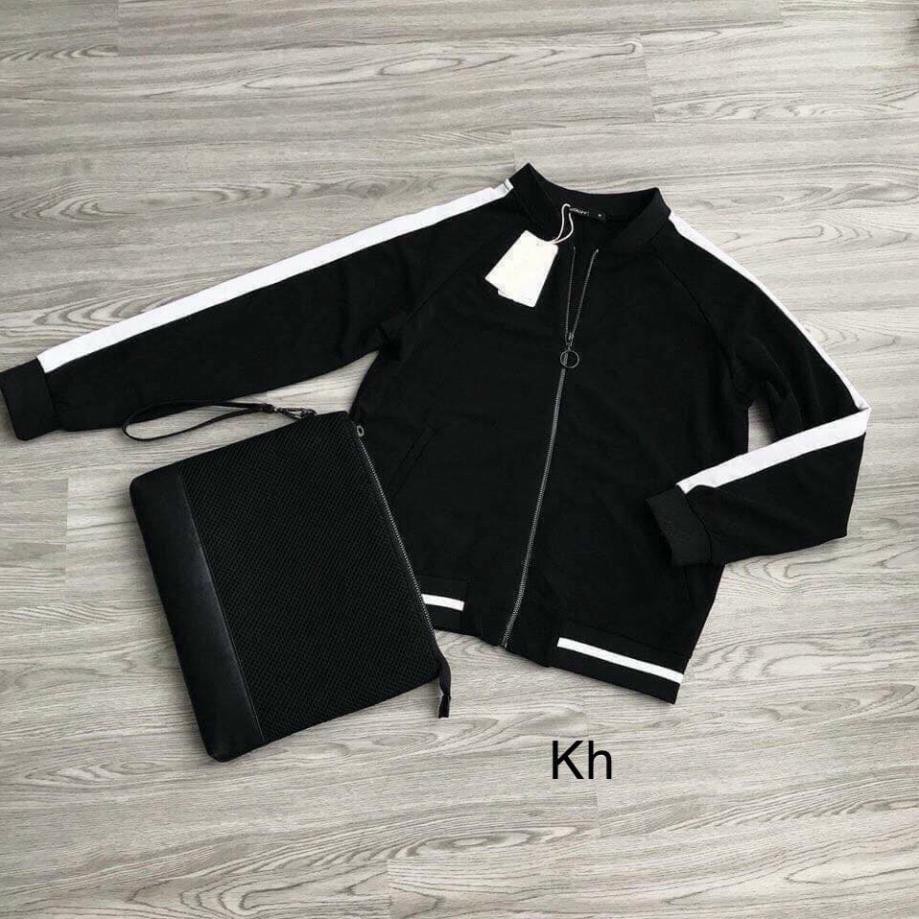 Áo khoác dù thể thao cổ bo chạy sọc cá tính - KD1 | BigBuy360 - bigbuy360.vn