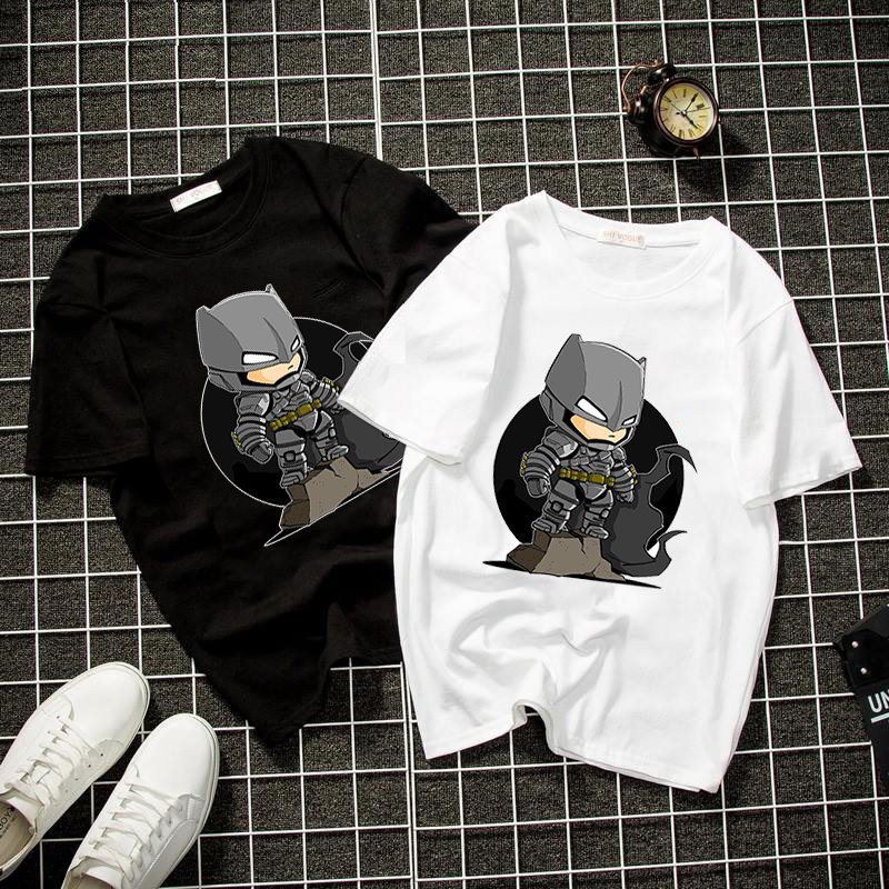 Áo thun unisex hình siêu anh hùng màu trắng 2019T828