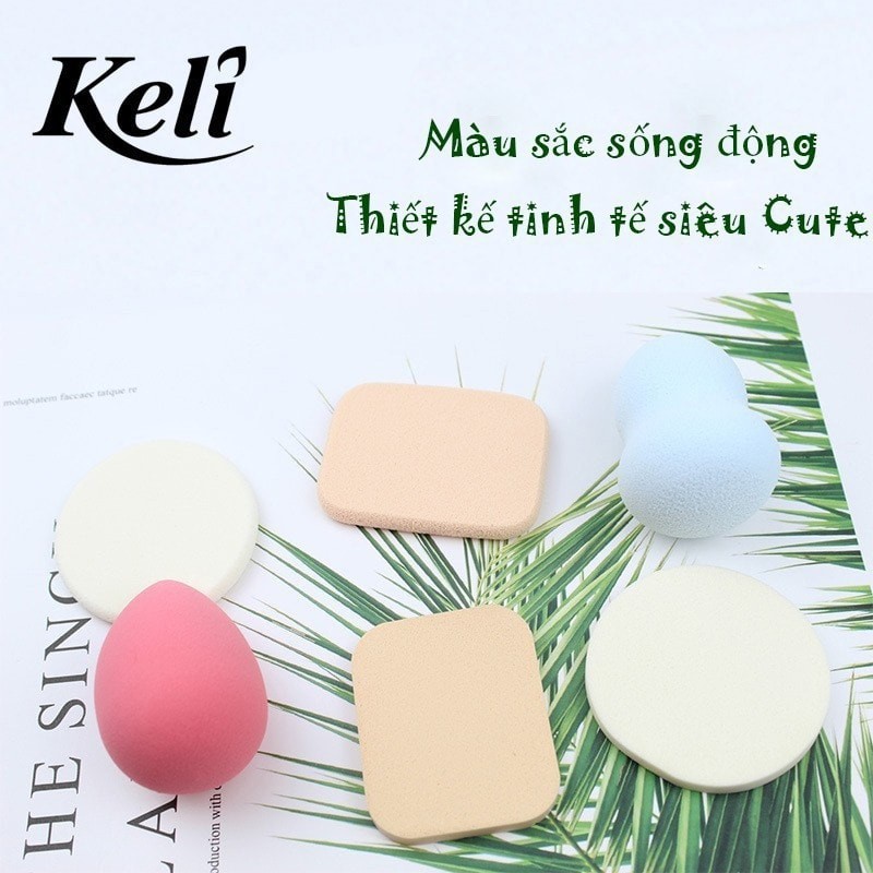 Bộ 6 mút trang điểm Sponge Make Up - Xốp tán kem nền