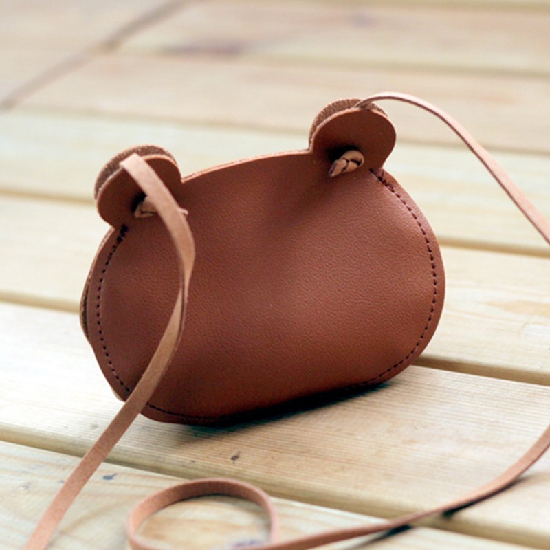 Túi Đeo Chéo Da PU Họa Tiết Động Vật Hoạt Hình Cho Bé